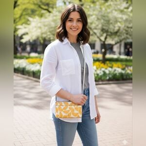 Kate Spade Saffiano Leather Orange Slices Sadie Top Zip Crossbody Retail $249